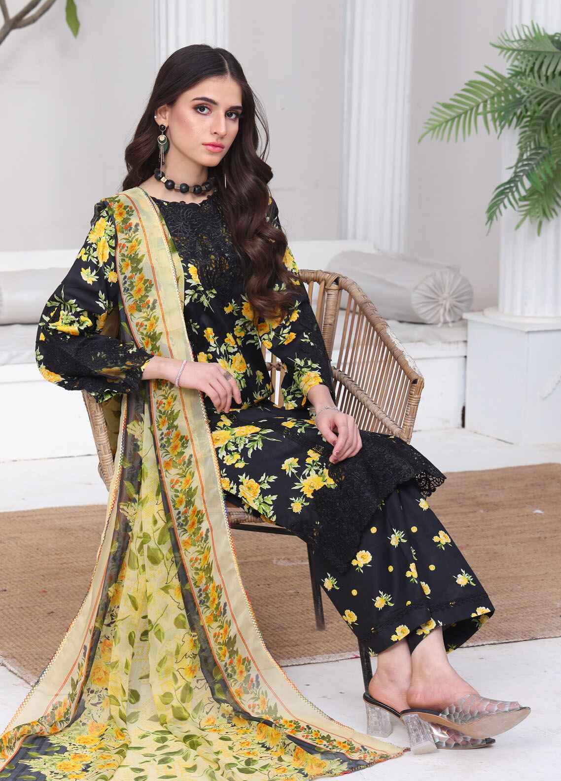 Aabroo By Polawn Printed Stitched 3 Piece Lawn Suit PD-25-106-Ready to Wear