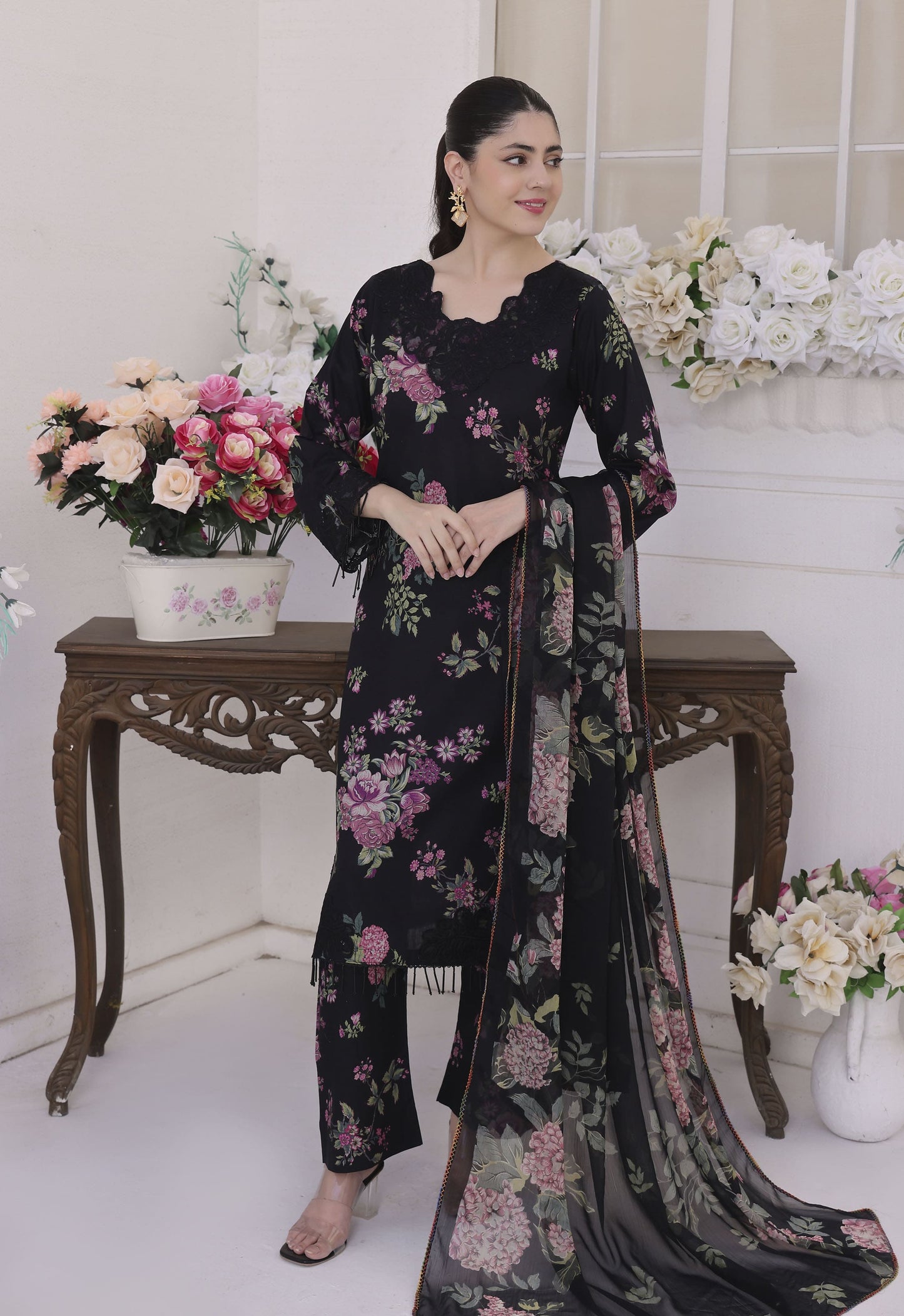 Jhilmil By Polawn Embroidered Stitched 3 Piece Lawn Suit PD-25-424-Ready to Wear