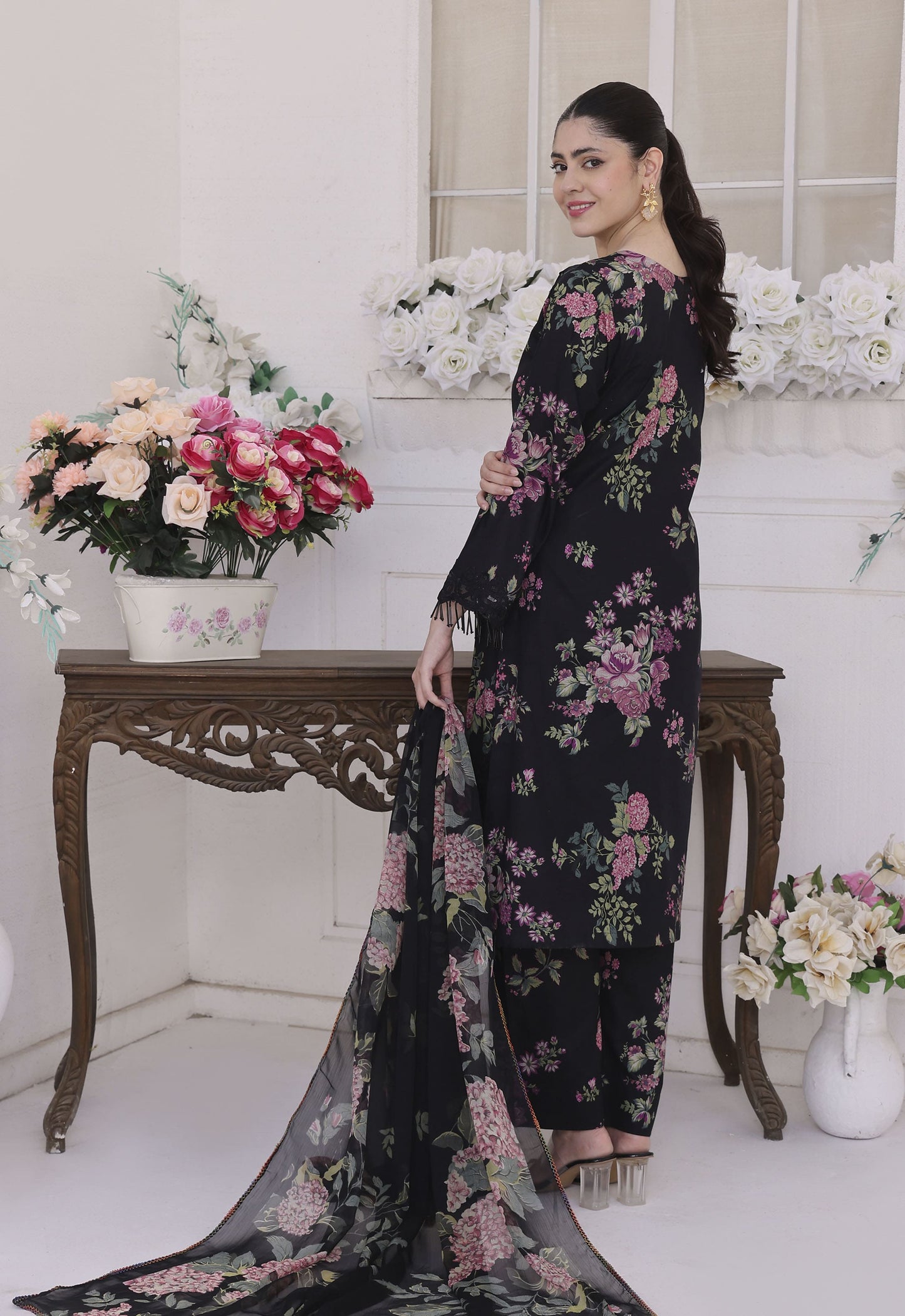 Jhilmil By Polawn Embroidered Stitched 3 Piece Lawn Suit PD-25-424-Ready to Wear