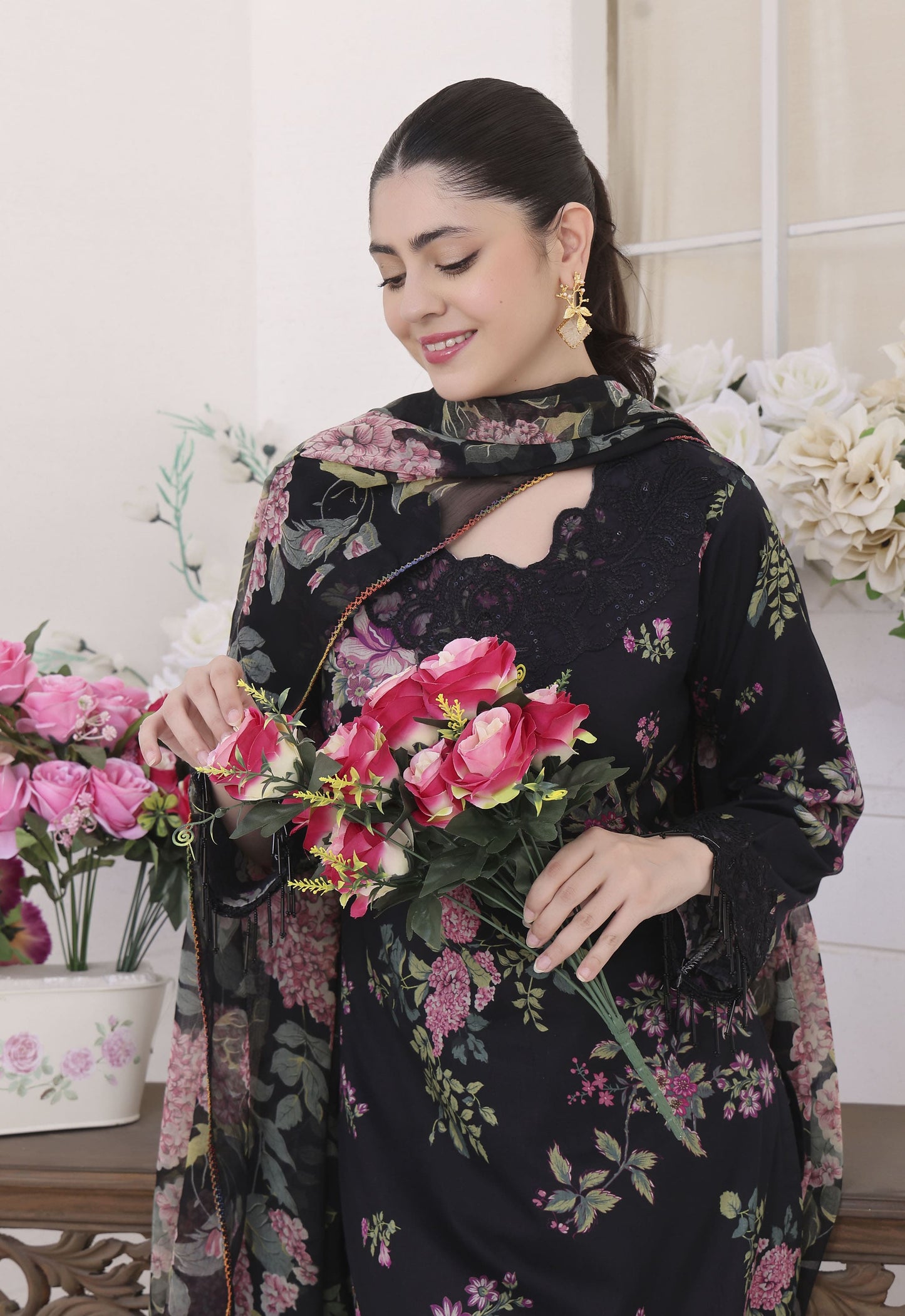 Jhilmil By Polawn Embroidered Stitched 3 Piece Lawn Suit PD-25-424-Ready to Wear