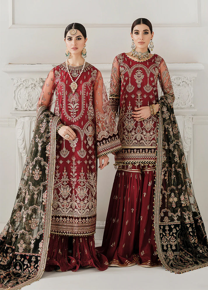 Embroidered Unstitched 3 Piece Net Suit BC-CH10-07-Party Wear