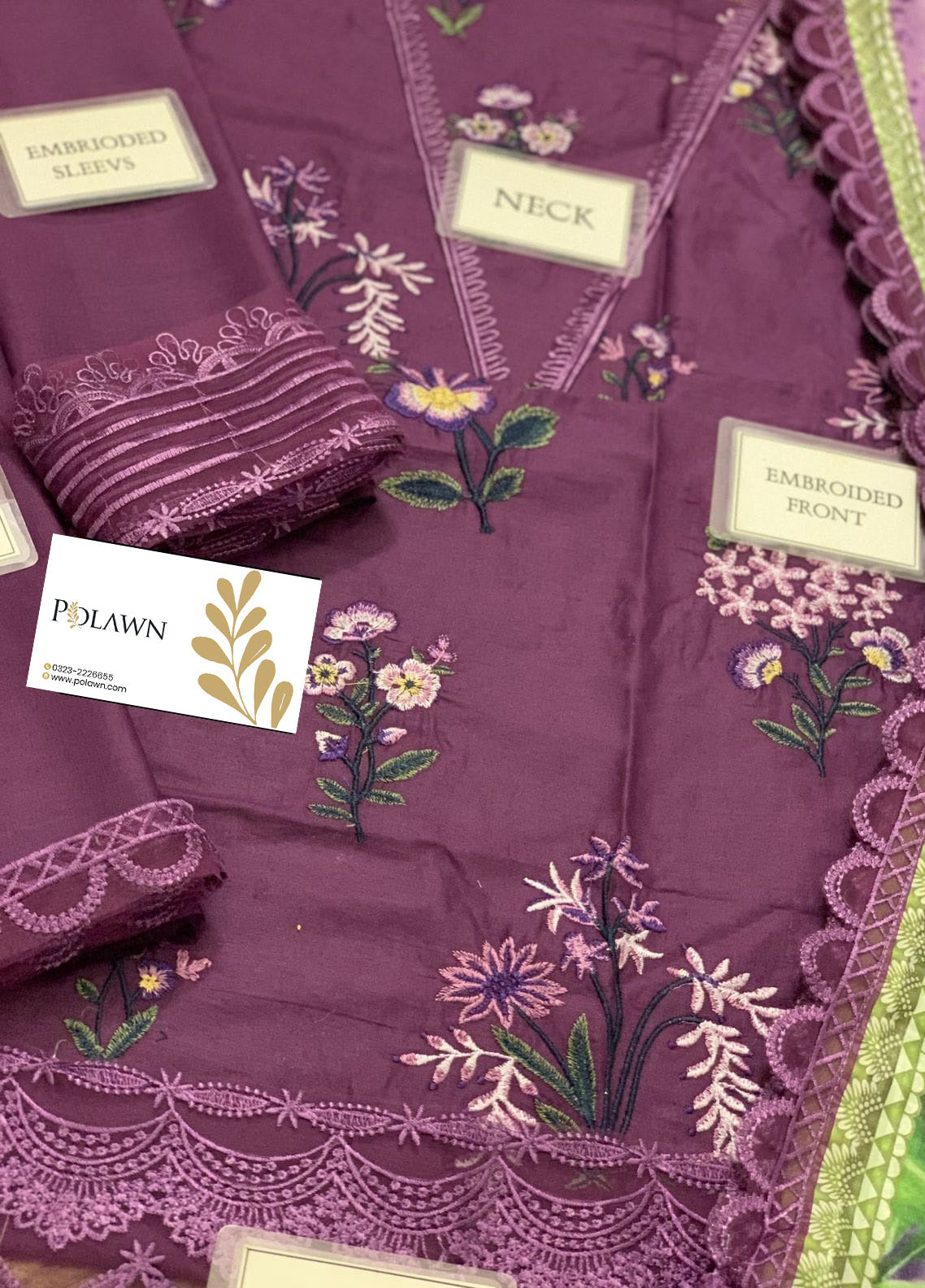 Embroidered Lawn 3 Piece Unstitched Suit MBL-MPT-1802-B-23 Summer Collection