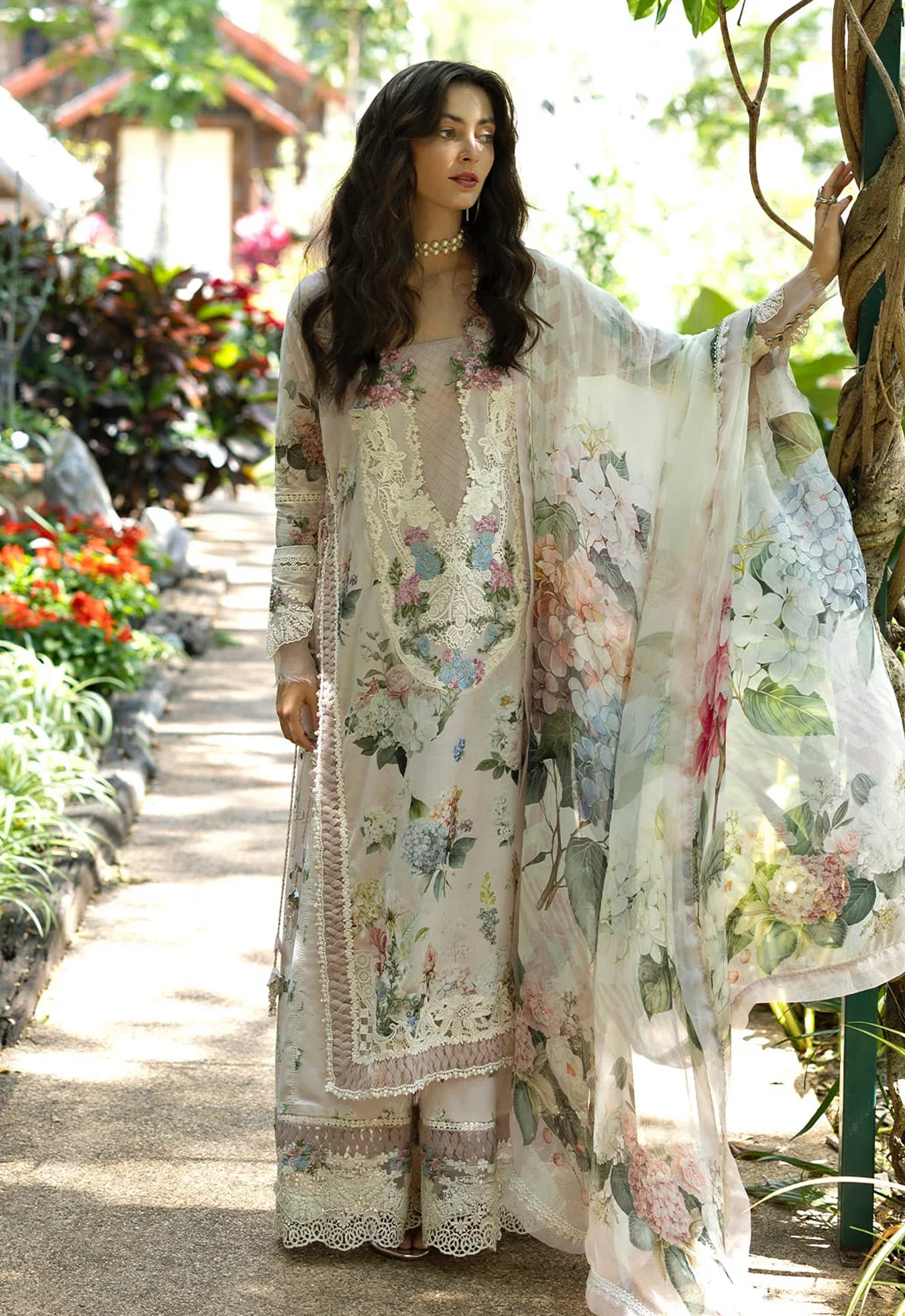 Embroidered Lawn 3 Piece Unstitched Suit EL-ESA-4A-26 - Summer Collection