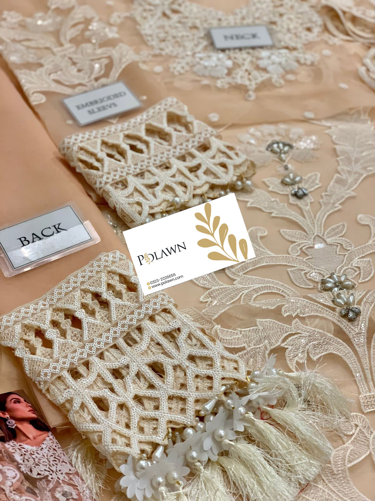 Embroidered Organza 3 Piece Unstitched Suit MBC-BD-2608-23 -Party Wear
