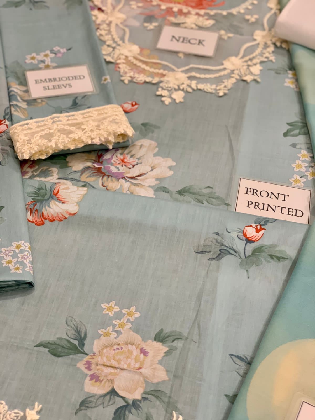 Embroidered Lawn 3 Piece Unstitched Suit ZSL-D05-B-23 Summer Collection
