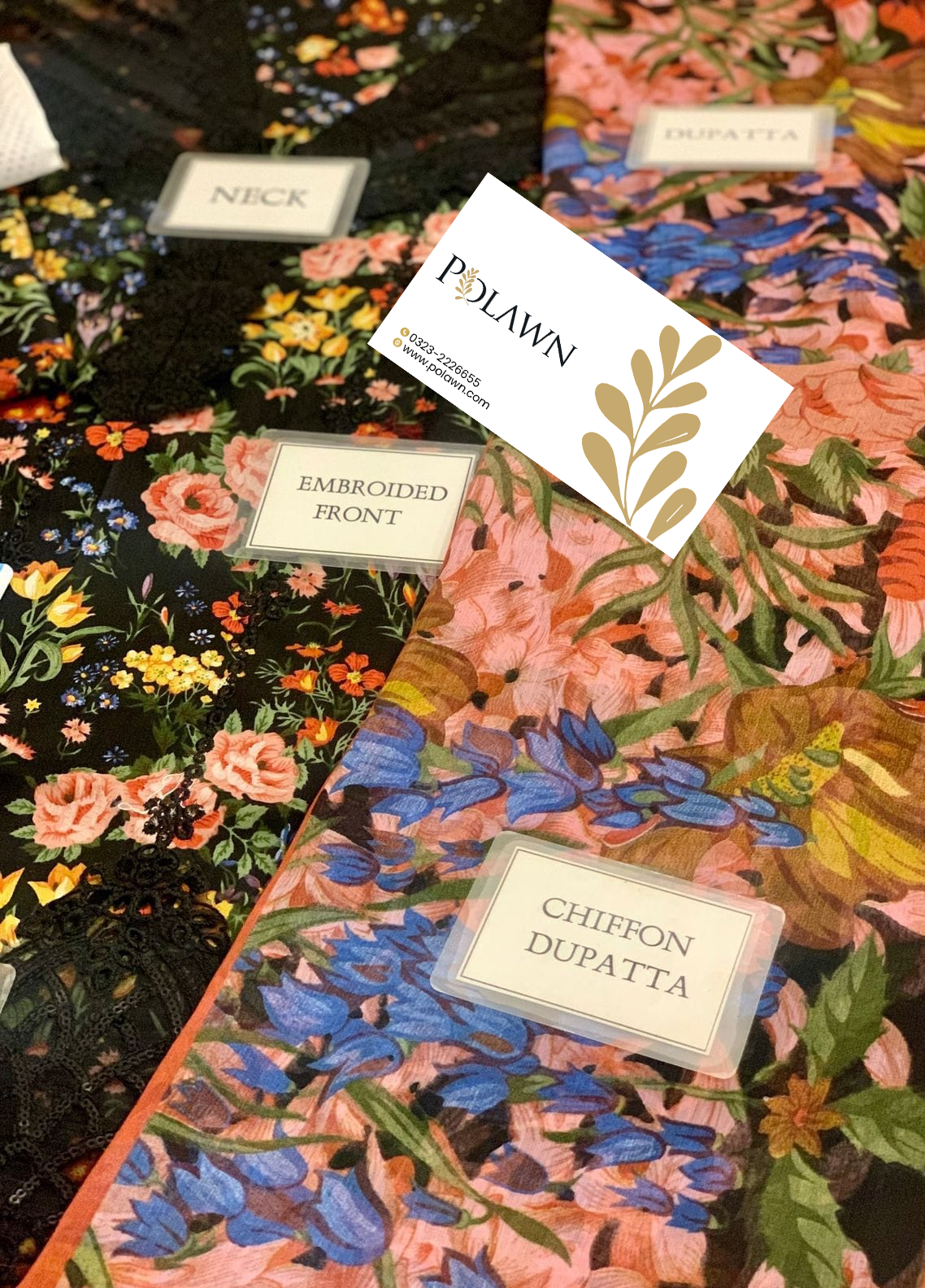 Embroidered Lawn 3 Piece Unstitched Suit MBL-MPT-2507-B-25 -Summer Collection