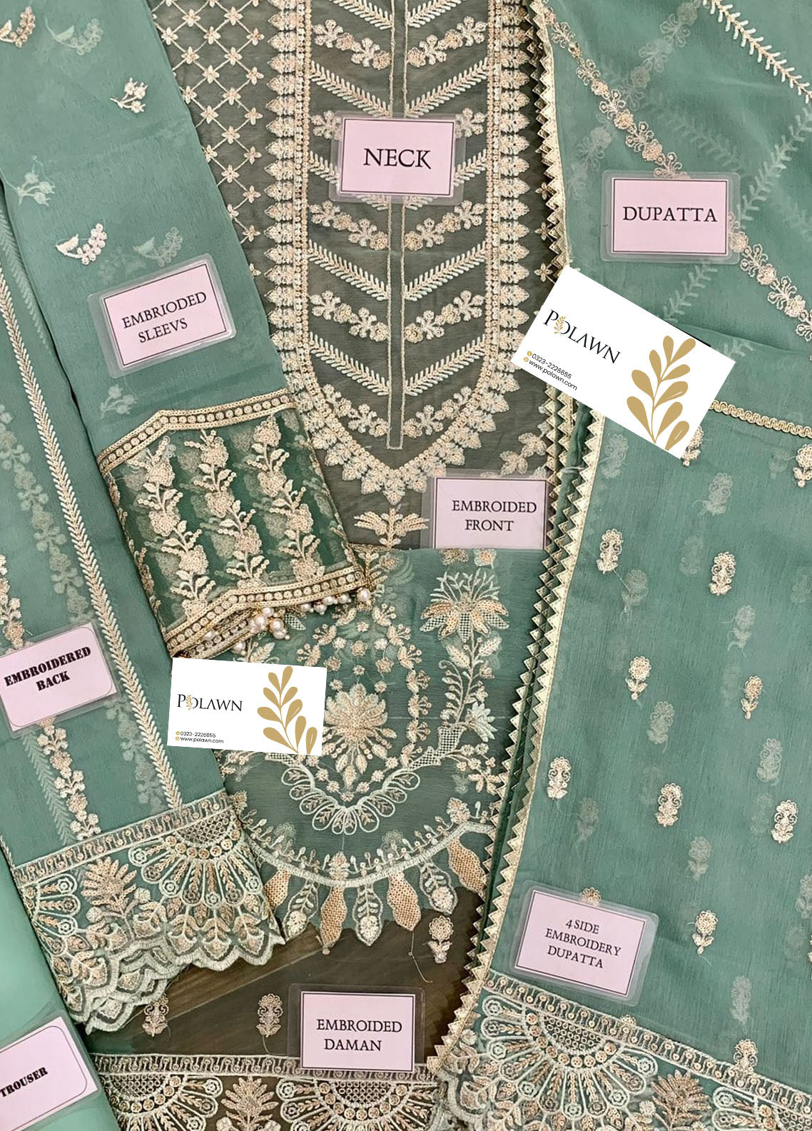 Embroidered Unstitched 3 Piece Chiffon Suit AC-D07-JOHARTAAL-22 -Party Wear