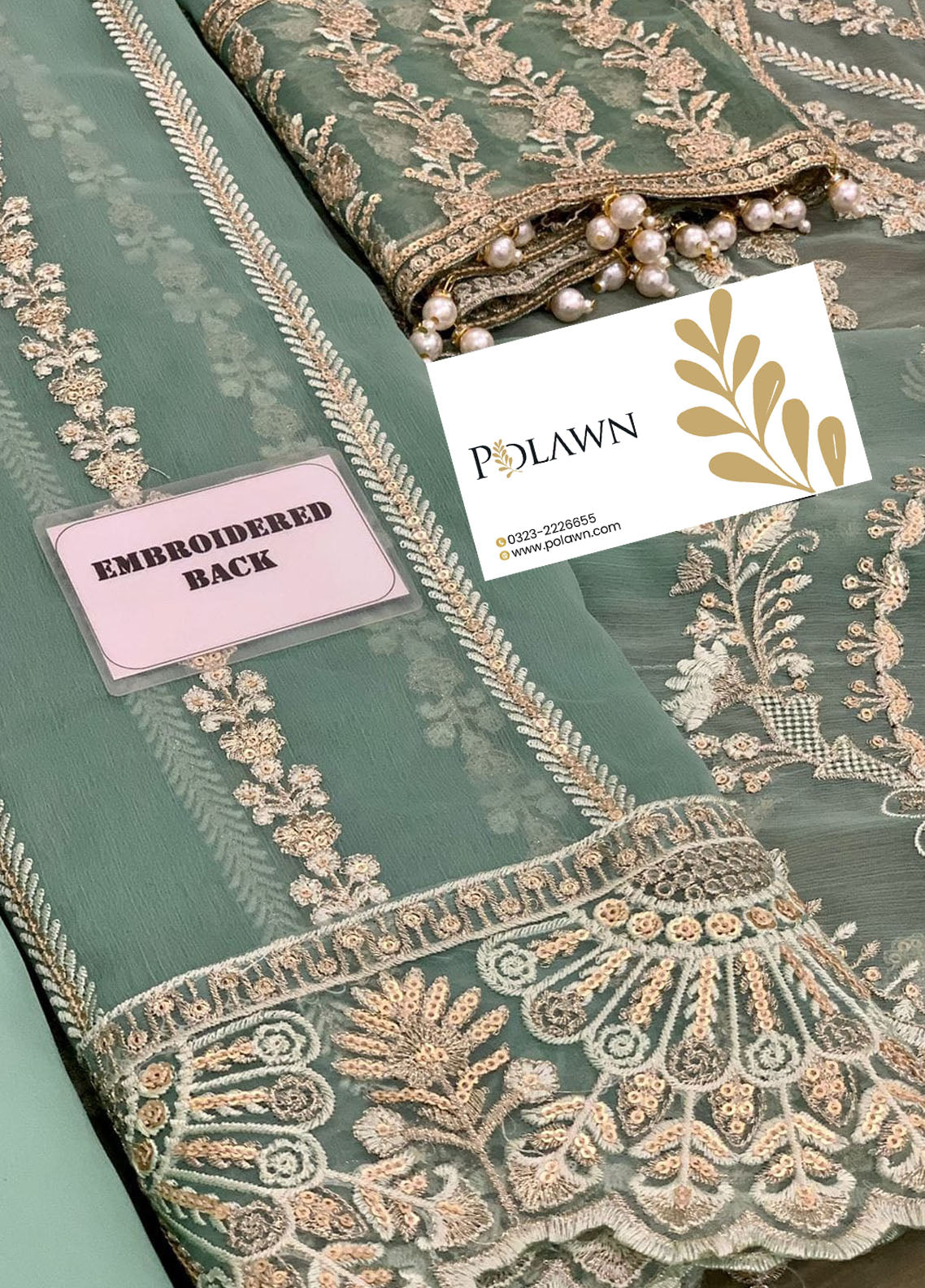 Embroidered Unstitched 3 Piece Chiffon Suit AC-D07-JOHARTAAL-22 -Party Wear