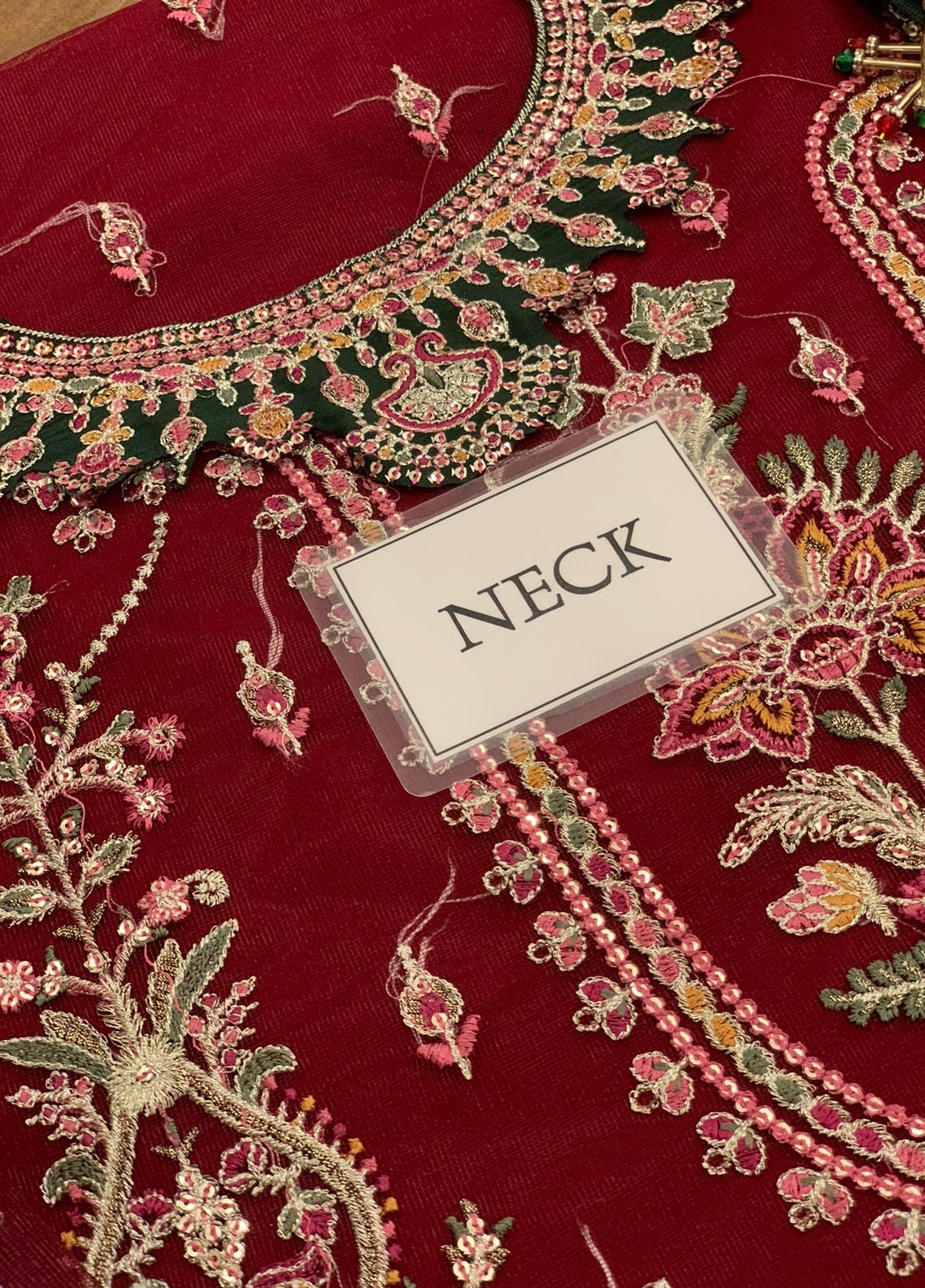 Embroidered Unstitched 3 Piece Net Suit BC-CH10-07-Party Wear