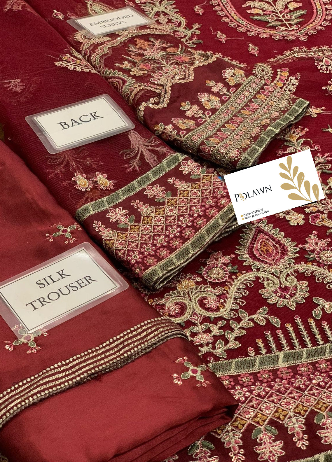 Embroidered Unstitched 3 Piece Net Suit BC-CH10-07-Party Wear