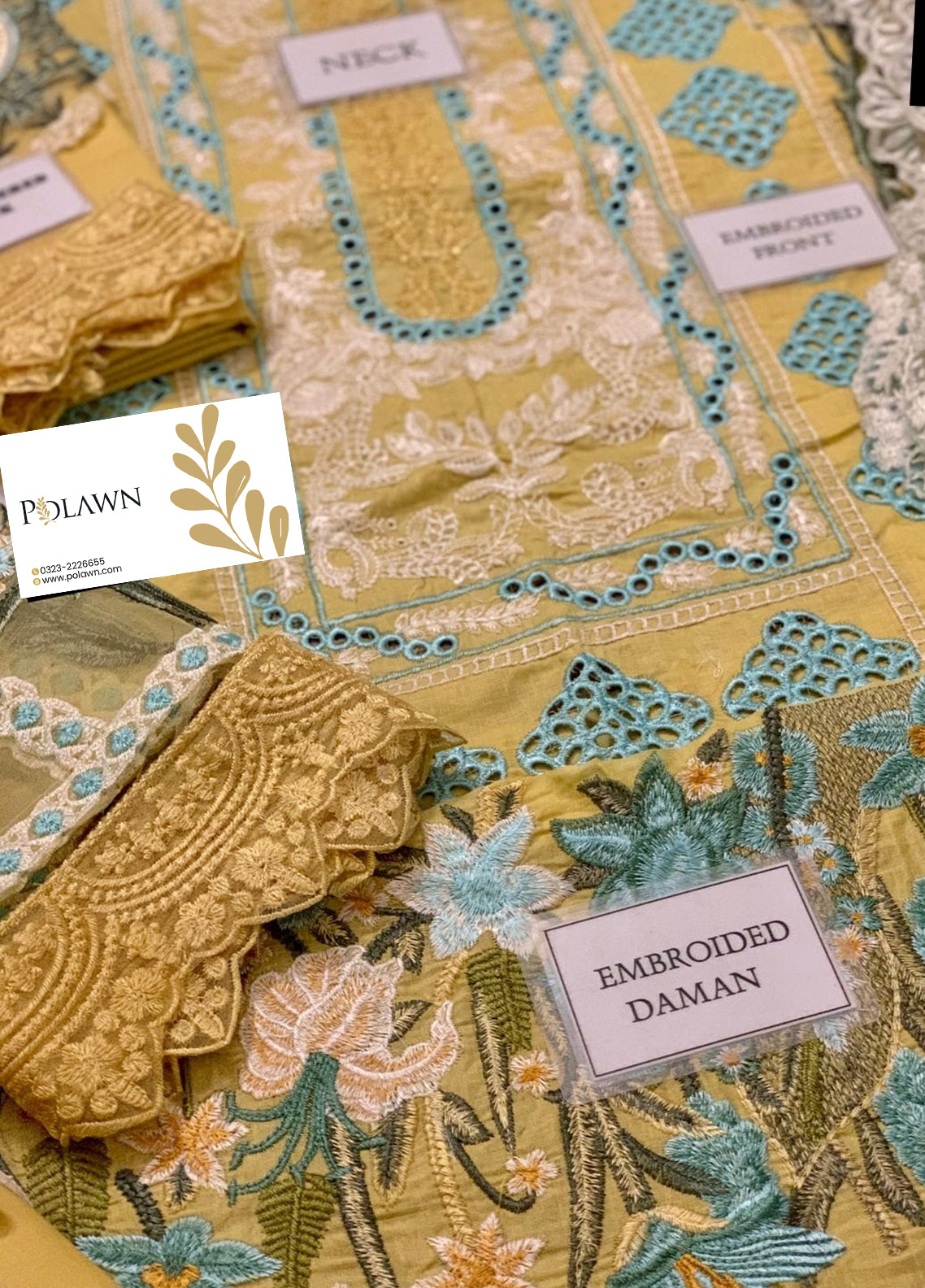 Embroidered Lawn 3 Piece Unstitched Suit CSSL-D05-A-AMBER-22 -Summer Collection