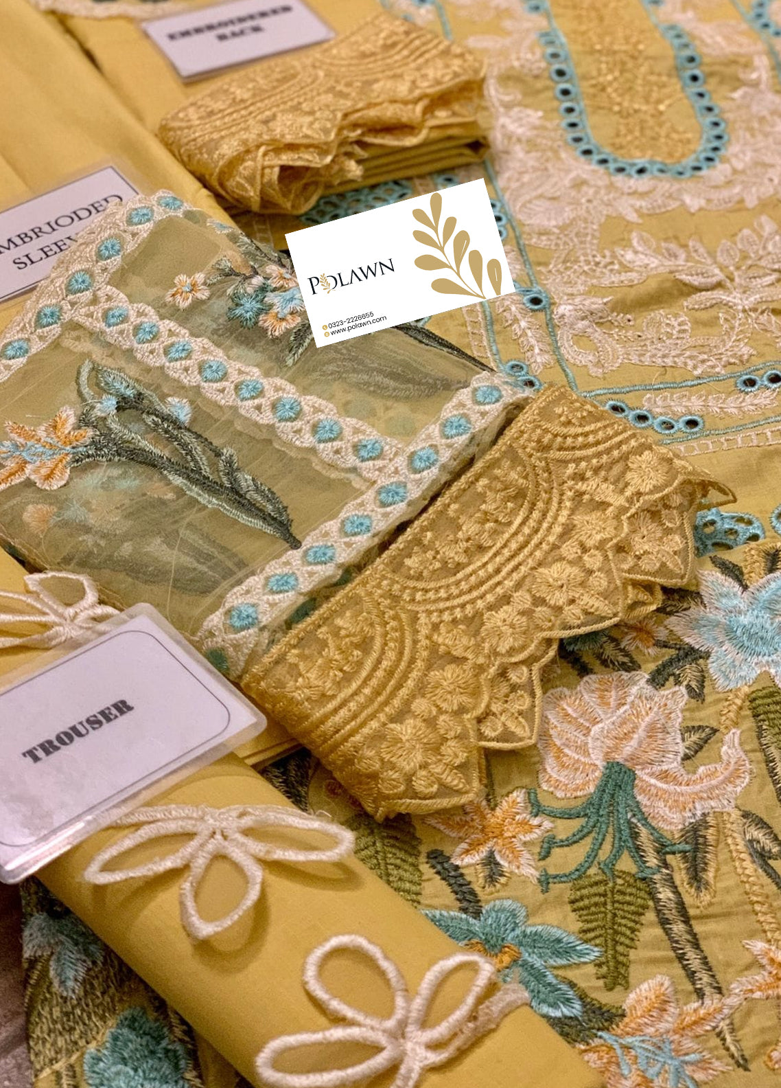 Embroidered Lawn 3 Piece Unstitched Suit CSSL-D05-A-AMBER-22 -Summer Collection