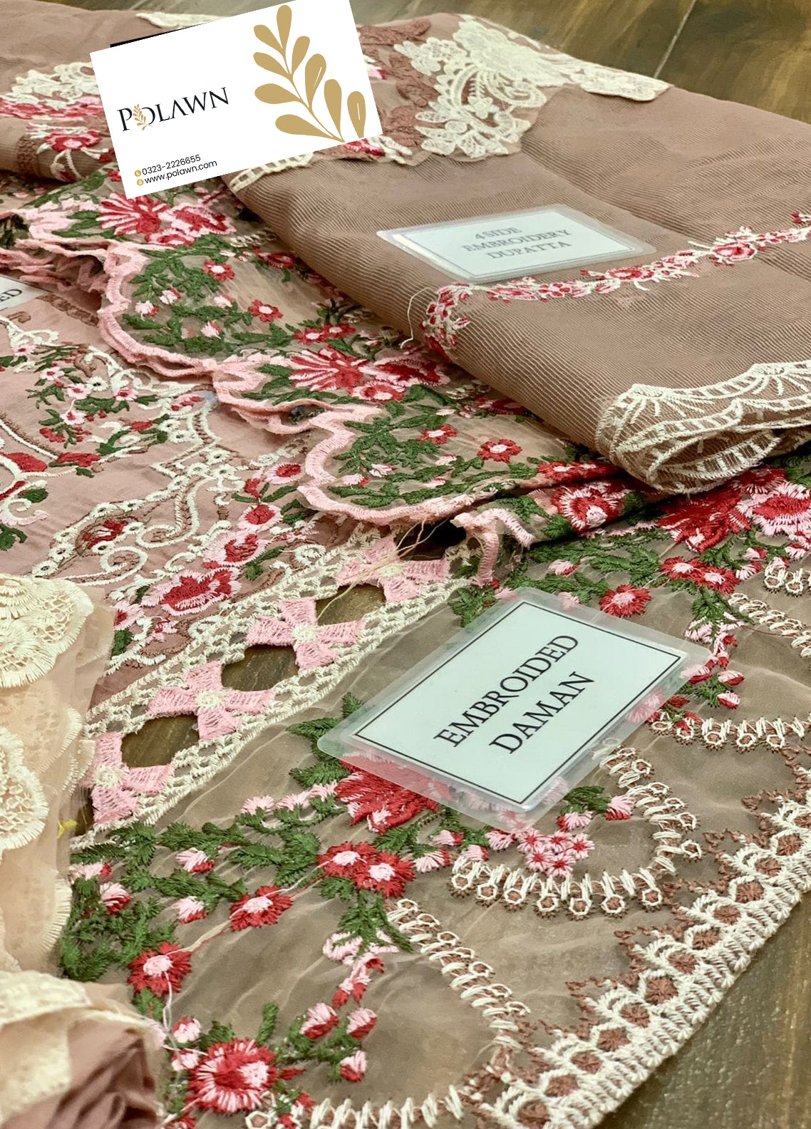 Embroidered Lawn 3 Piece Unstitched Suit EL-D03-A-MY-PINK-22-Summer Collection