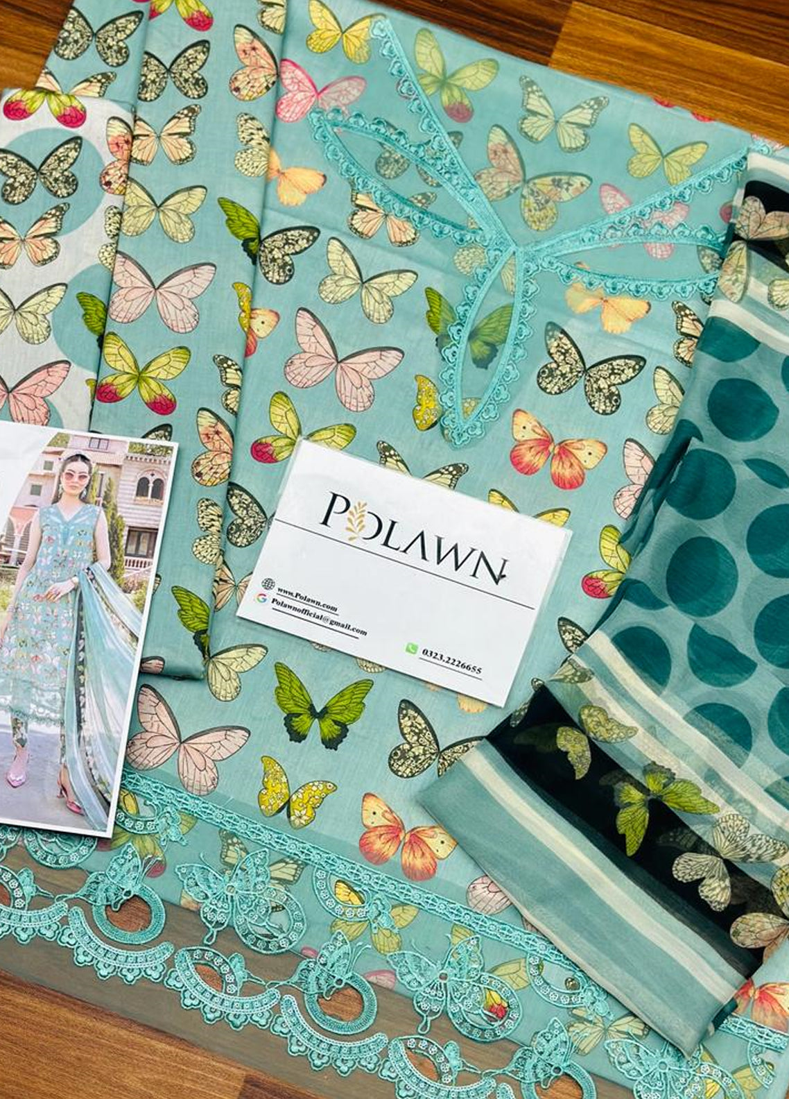 Embroidered Lawn 3 Piece Unstitched Suit MBL-MPT-1701-A-23-Summer Collection