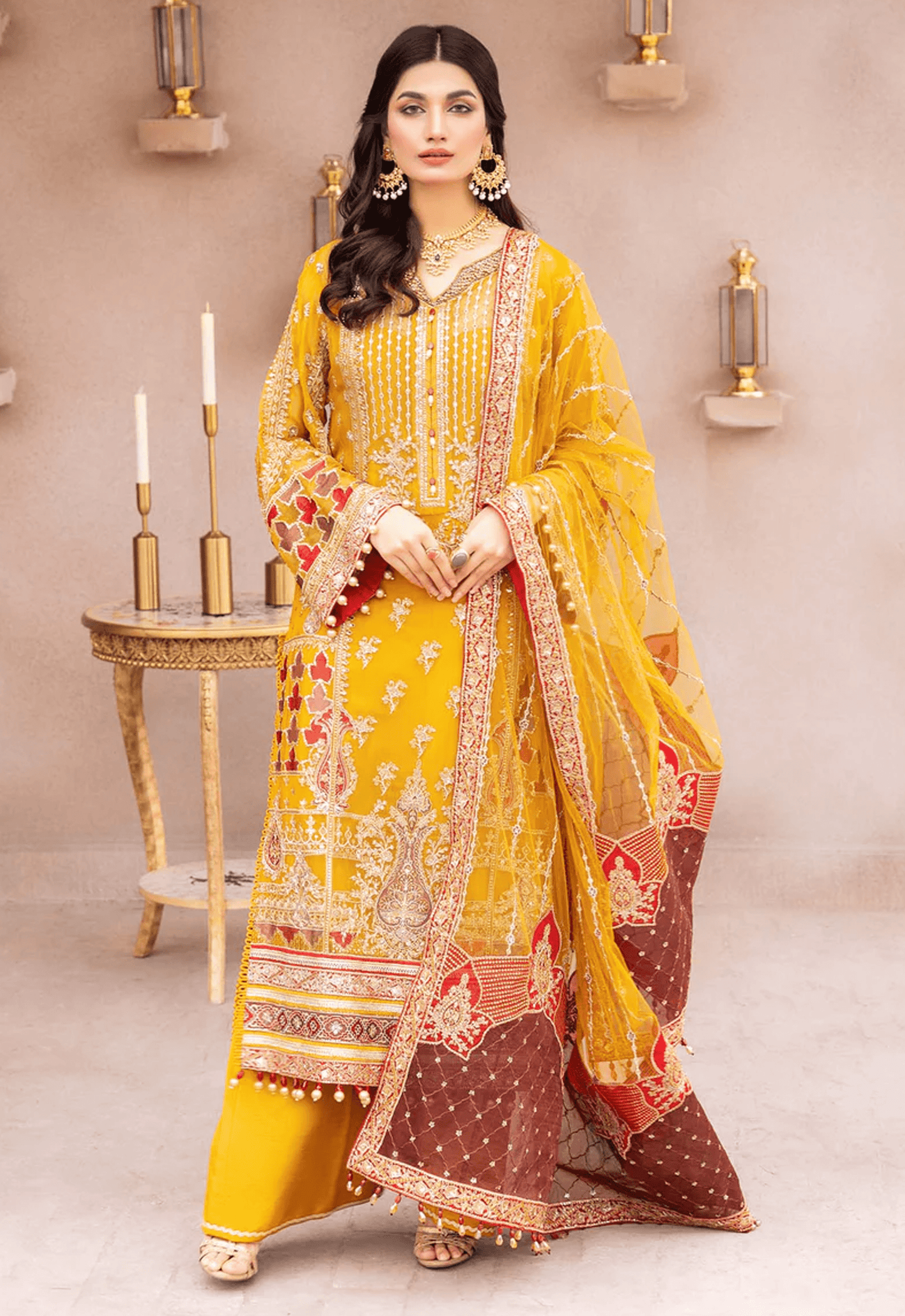 Embroidered Chiffon 3 Piece Unstitched Suit ALC-PARAS-24 - Party Wear