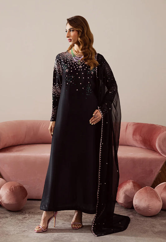 Embroidered Unstitched 3 Piece Velvet Suit VV-PP-06 - Party Wear