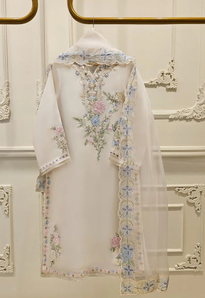 Embroidered Organza 3 Piece Semi Stitched Suit AG-S112013-25 - Party Wear