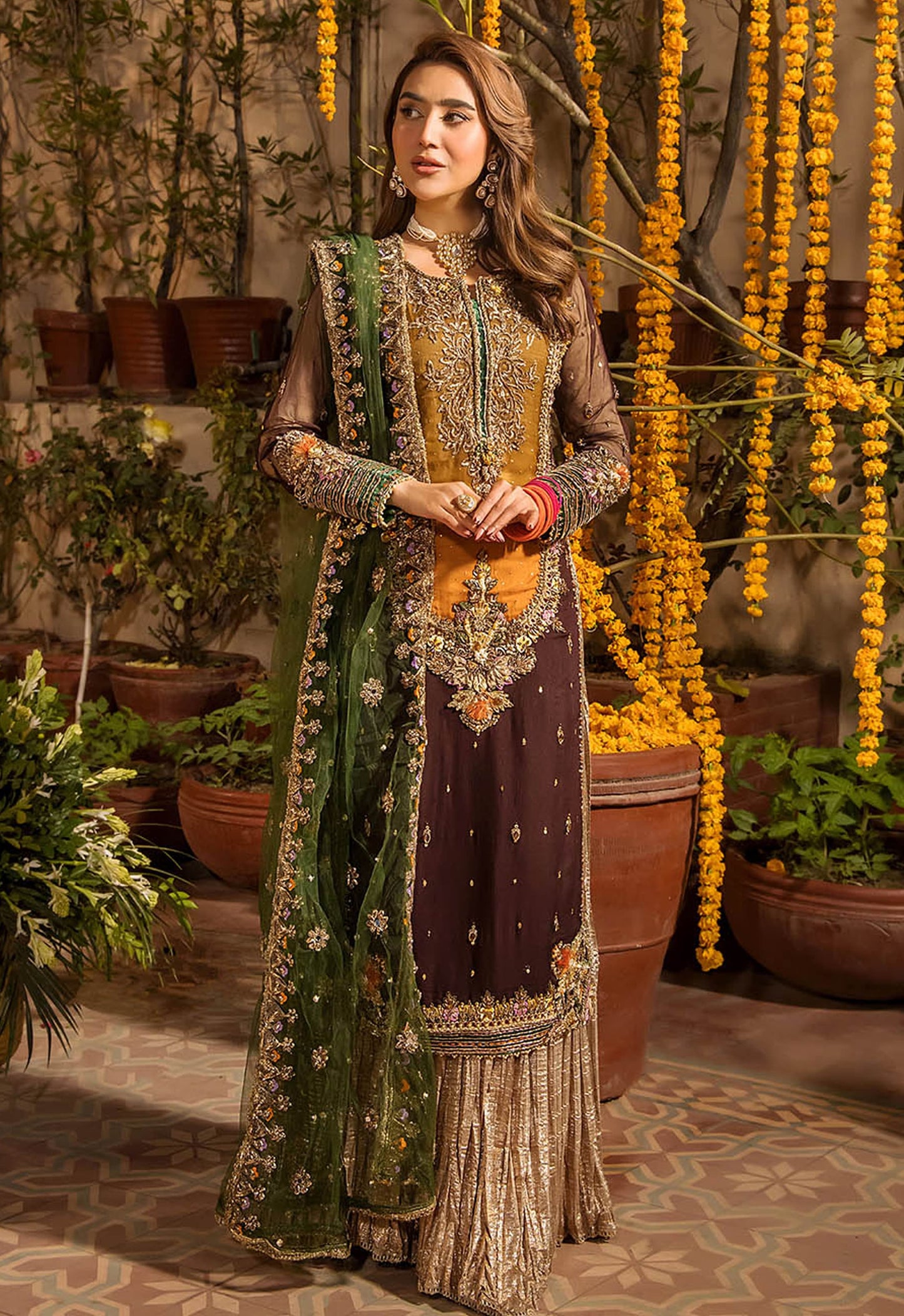 Embroidered Chiffon 3 Piece Unstitched Suit KBC-P-265 - Party Wear