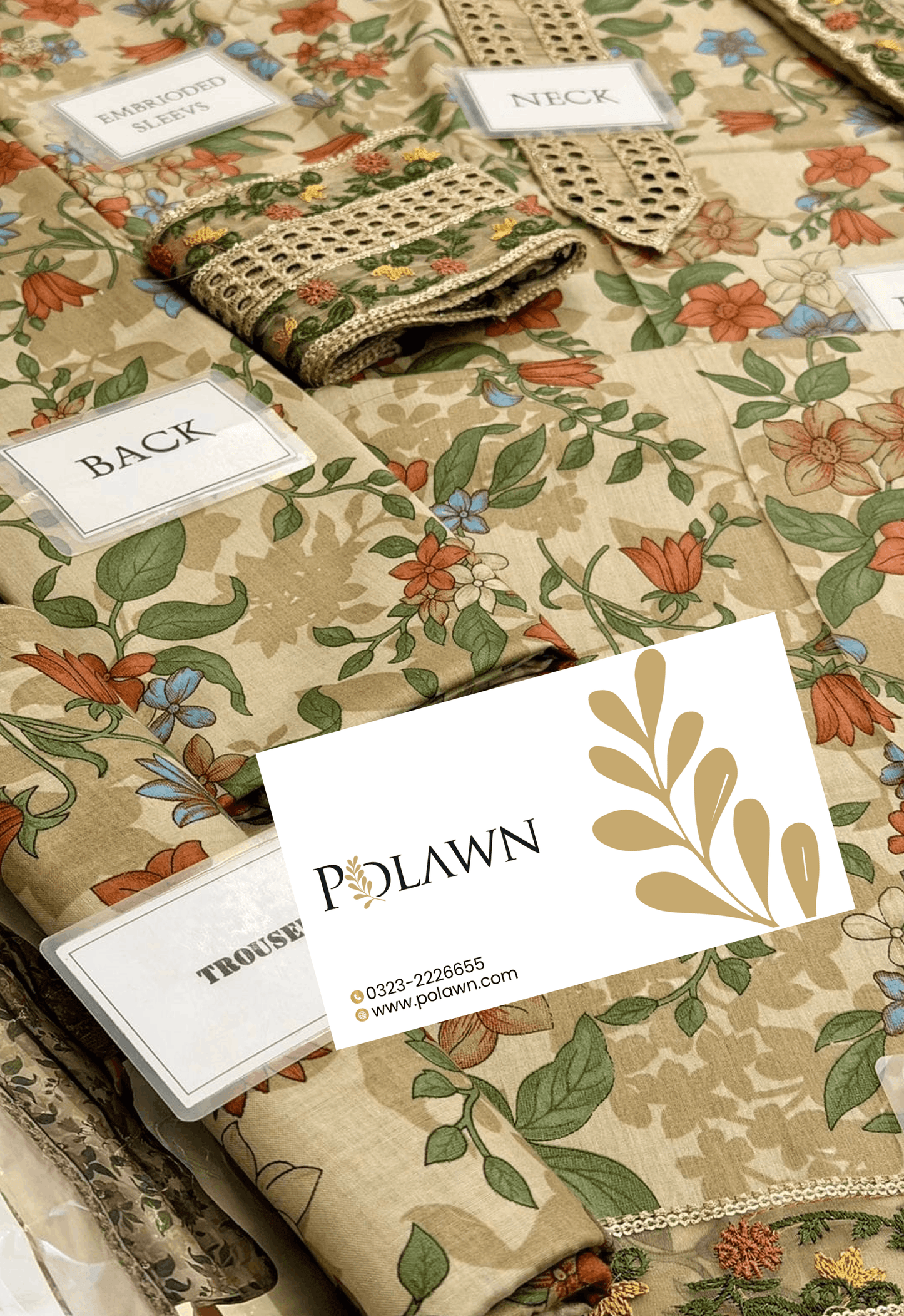 Embroidered Lawn 3 Piece Unstitched Suit BL-UF-4339-A - Summer Collection