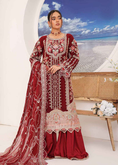 Shehnai By Polawn Embroidered Stitched 3 Piece Chiffon Suit PD-24-1001 - Ready to Wear