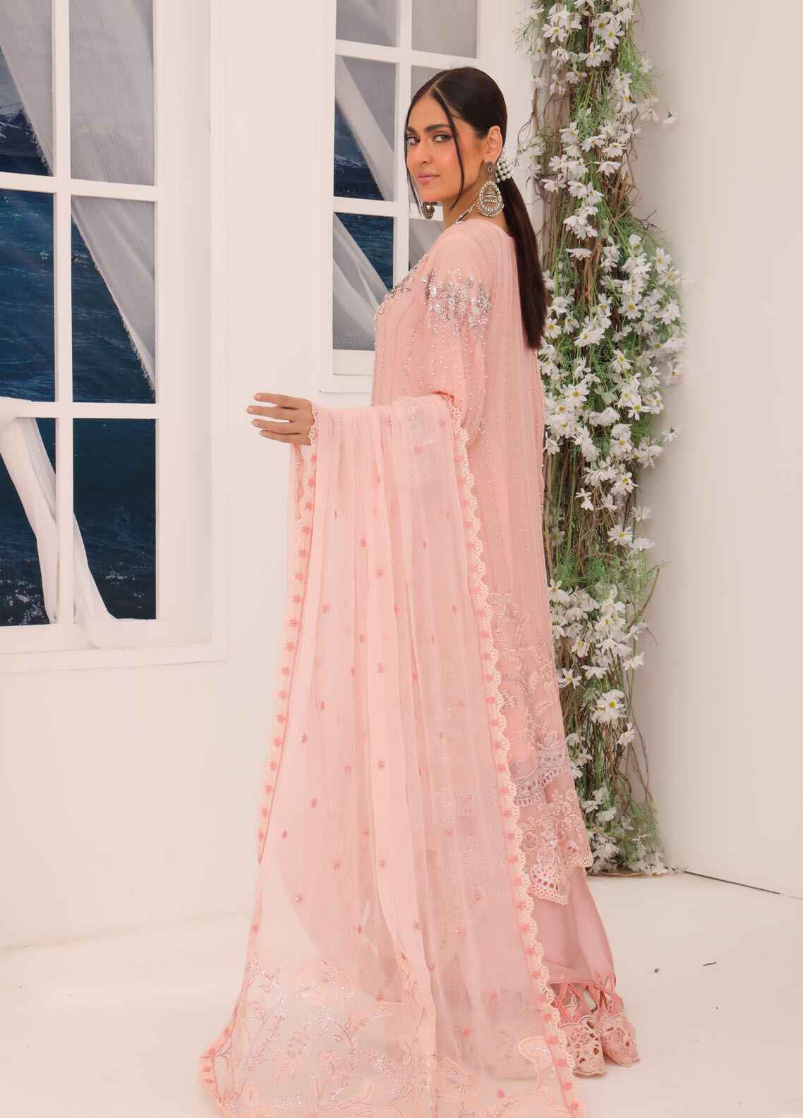 Shehnai By Polawn Embroidered Stitched 3 Piece Chiffon Suit PD-24-1004 - Ready to Wear