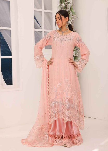 Shehnai By Polawn Embroidered Stitched 3 Piece Chiffon Suit PD-24-1004 - Ready to Wear