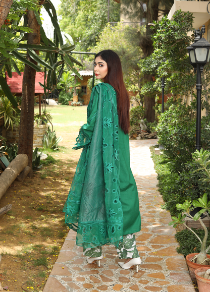 Embroidered Stitched 3 Piece Lawn Suit Design 605 Ready to Wear