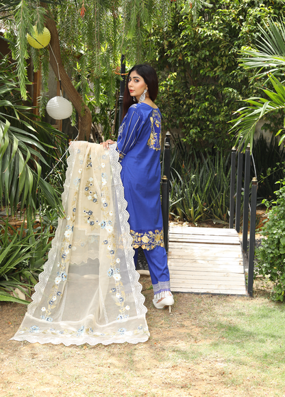 Embroidered Stitched 3 Piece Lawn Suit Design 606 Ready to Wear