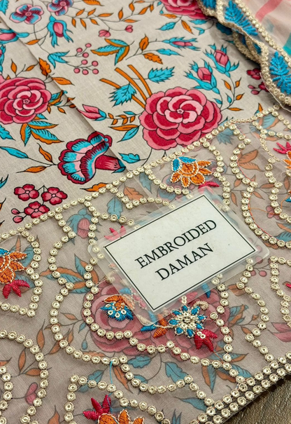 Embroidered Lawn 3 Piece Unstitched Suit ACL-EID-08 - Summer Collection