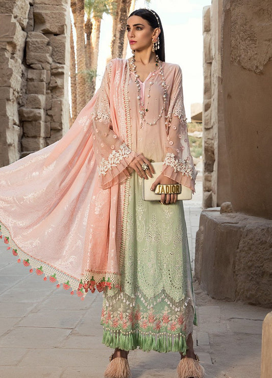 Embroidered Lawn 3 Piece Unstitched Suit MBL-D-2001-A-20 - Summer Collection