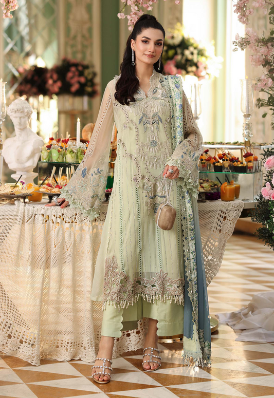 Embroidered Chiffon 3 Piece Unstitched Suit MBC-MPC-26-105 - Summer Collection