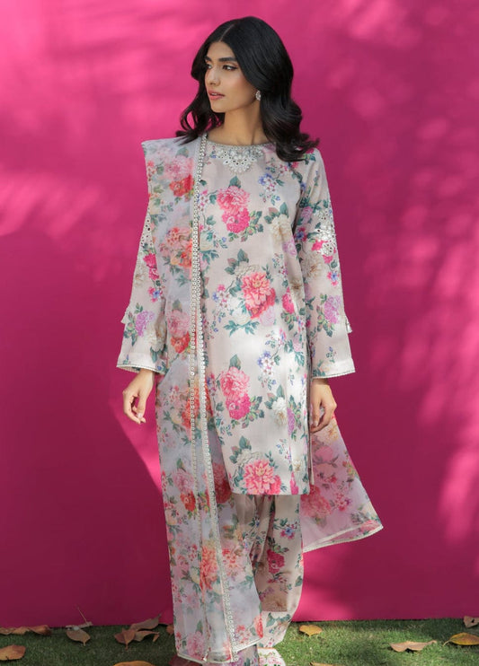 Embroidered Lawn 3 Piece Unstitched Suit BL-UF-191 - Summer Collection