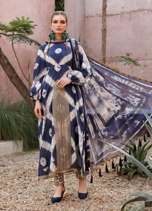 Embroidered Lawn 3 Piece Unstitched Suit MBL-MPT-1702-A-23 - Summer Collection