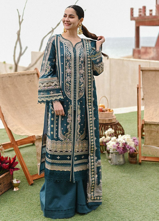 Embroidered Lawn 3 Piece Unstitched Suit QL-SP-10-ZAHRA - Summer Collection