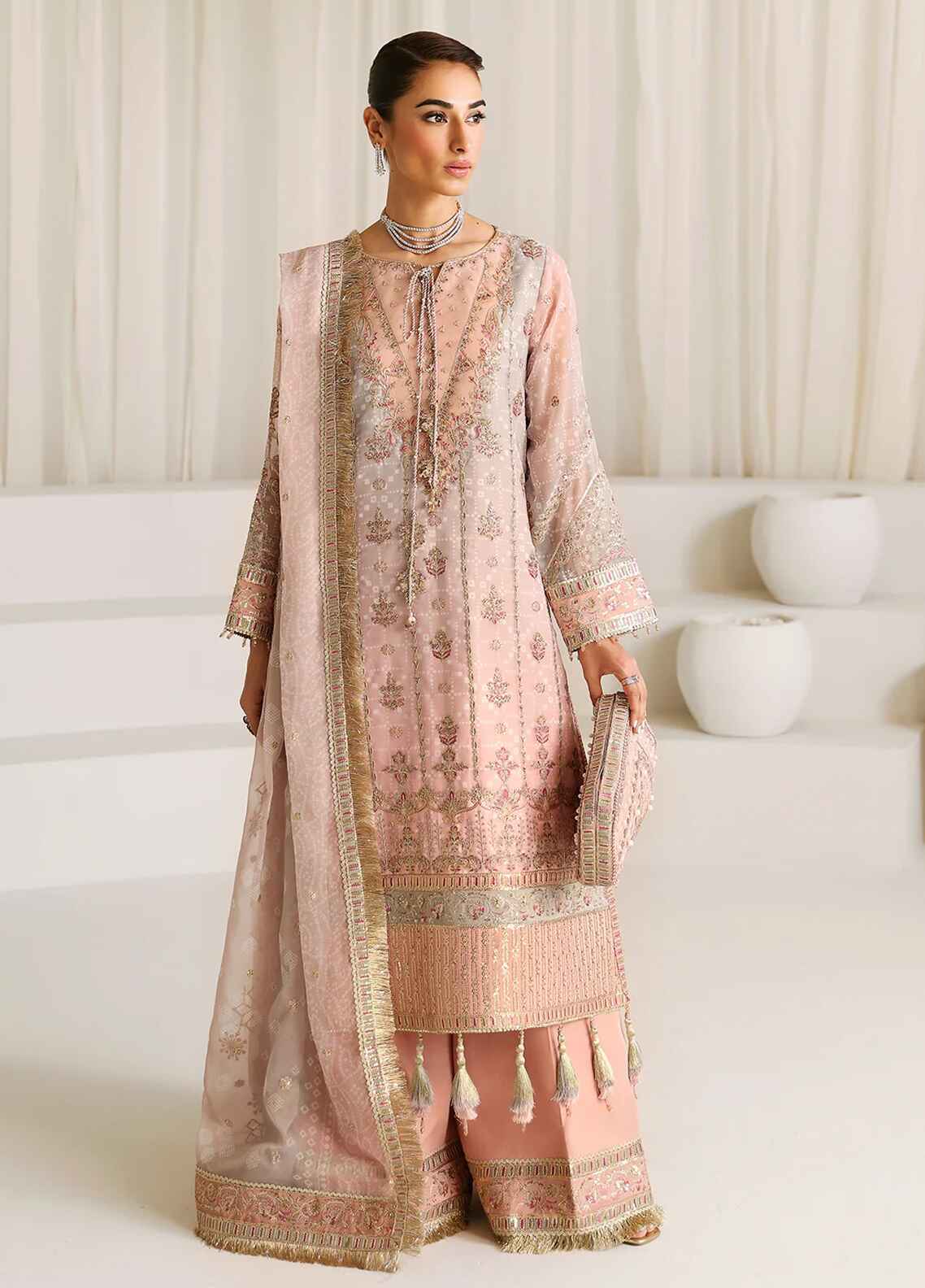 Embroidered Chiffon 3 Piece Unstitched Suit AFC-CH-2181-BREEZE-24 - Party Wear