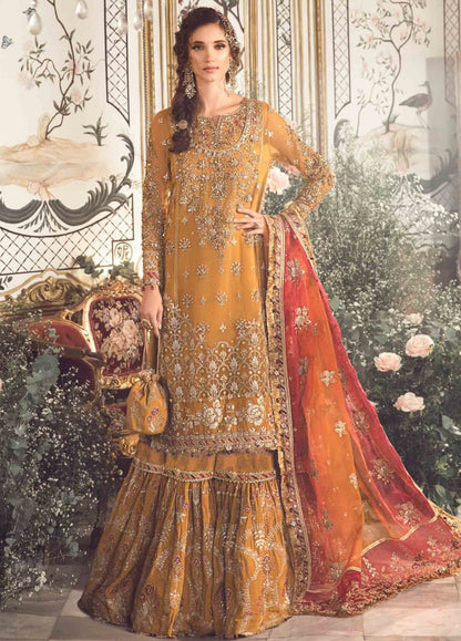 Embroidered Organza 3 Piece Unstitched Suit MBC-BD-2707-23-Party Wear