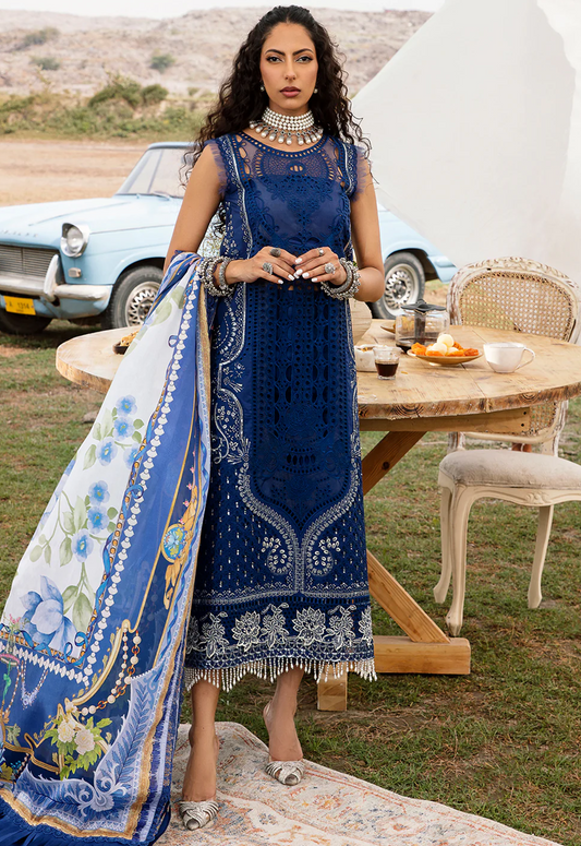 Embroidered Lawn 3 Piece Unstitched Suit BIL-HU-713-B - Summer Collection