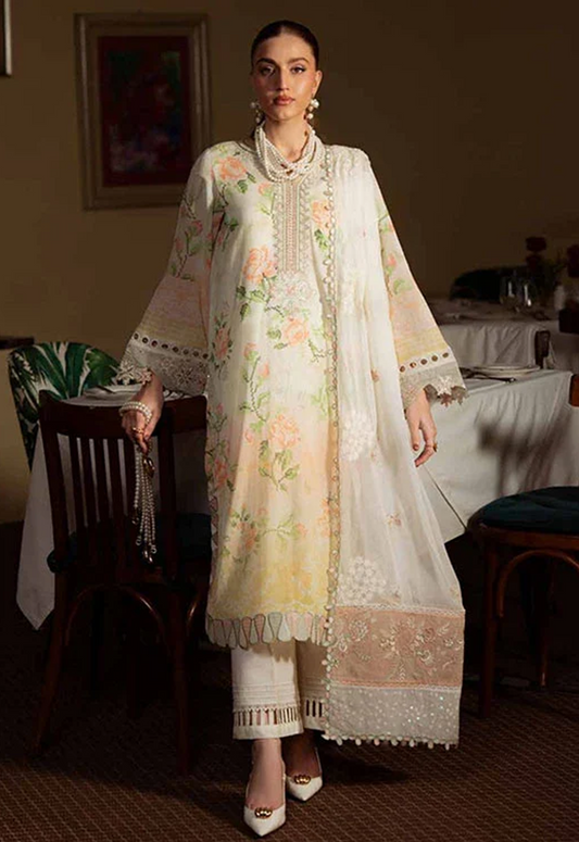 Embroidered Lawn 3 Piece Unstitched Suit NL-WM-NS-163 - Summer Collection