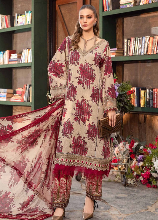 Embroidered Lawn 3 Piece Unstitched Suit MBL-MPT-2110-A-24 - Summer Collection