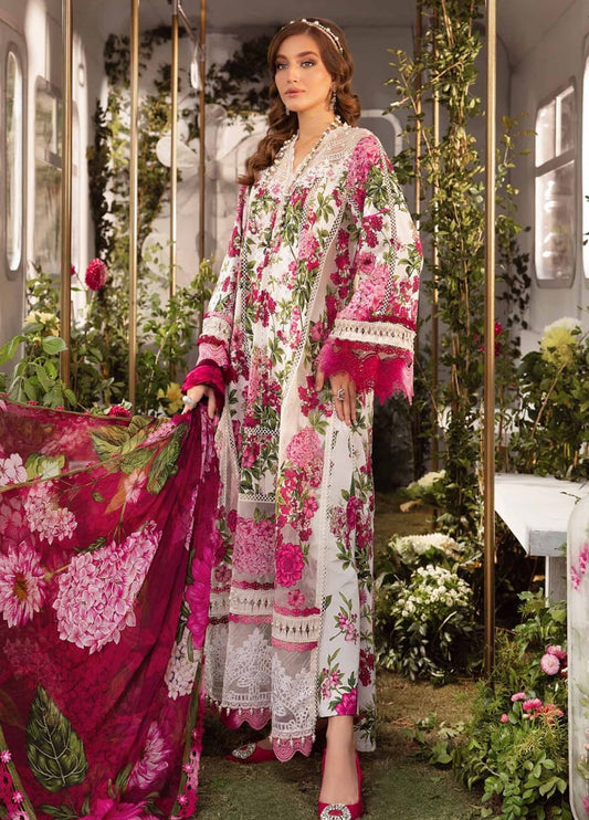 Embroidered Lawn 3 Piece Unstitched Suit MBL-MPT-2012-A-24 - Summer Collection