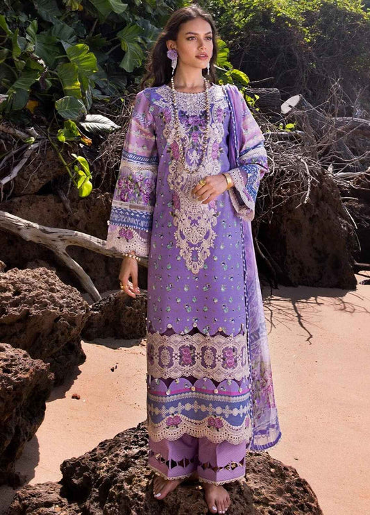 Embroidered Lawn 3 Piece Unstitched Suit ESL-04A-MADEMOISELLE - Summer Collection