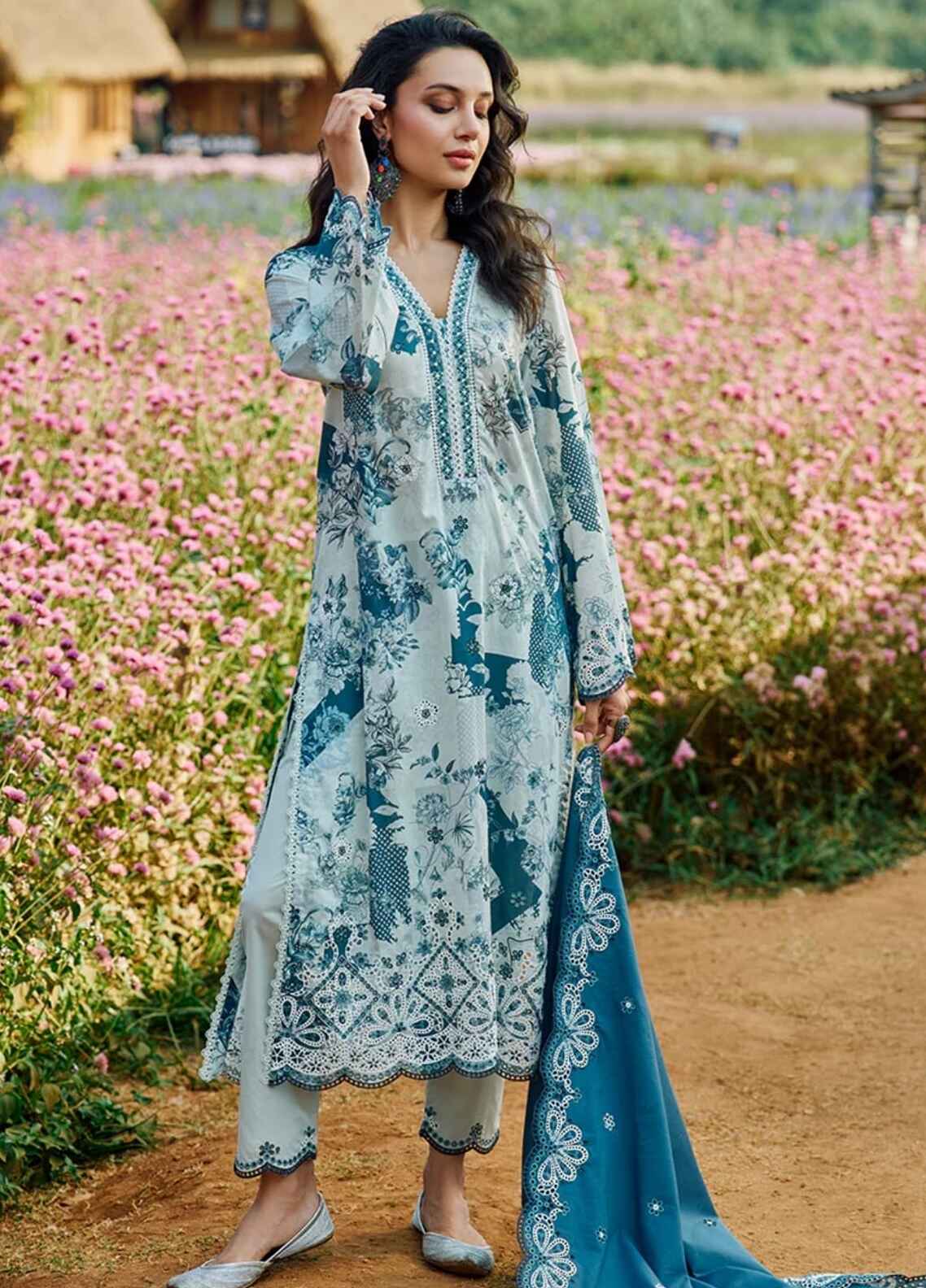 Embroidered Lawn 3 Piece Unstitched Suit IL-SAMAH-24 - Summer Collection