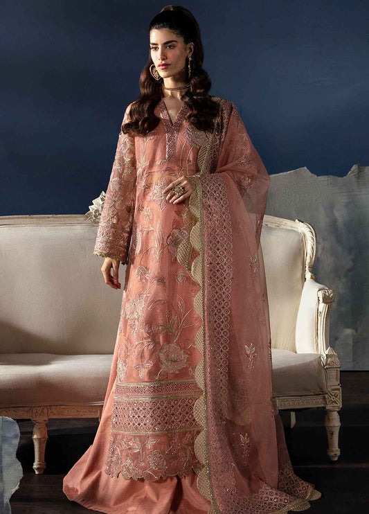 Embroidered Organza 3 Piece Unstitched Suit AC-ELEA-24-Party Wear