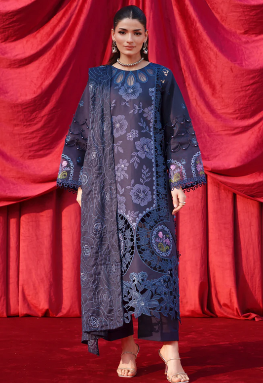 Embroidered Lawn 3 Piece Unstitched Suit PL-SQ-09-26 - Summer Collection