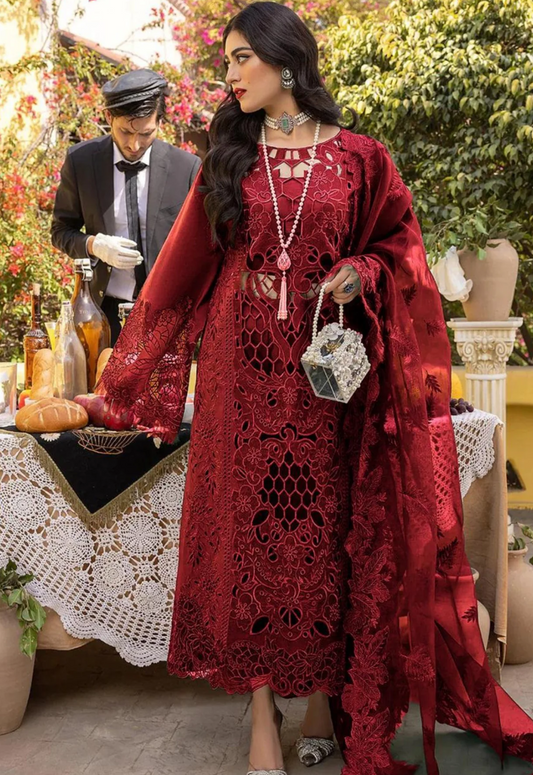 Embroidered Lawn 3 Piece Unstitched Suit BIL-HU-KH-211 - Summer Collection