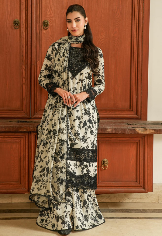 Embroidered Lawn 3 Piece Unstitched Suit ACL-WPR-31-A - Summer Collection