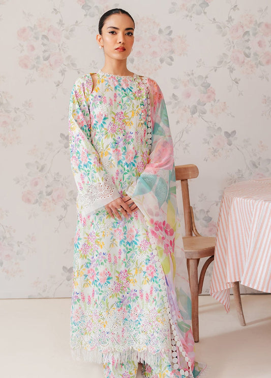 Embroidered Lawn 3 Piece Unstitched Suit AL-VANILLA-24 - Summer Collection