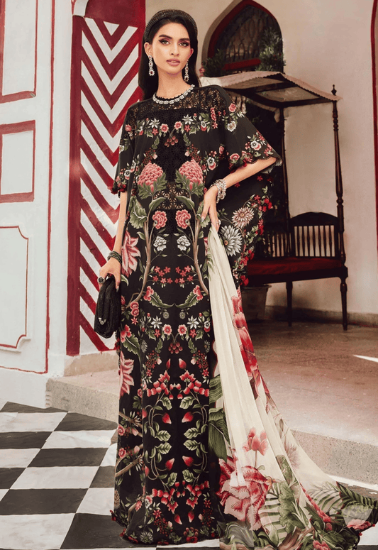 Embroidered Lawn 3 Piece Unstitched Suit MBL-MPT-2709-B-25 - Summer Collection