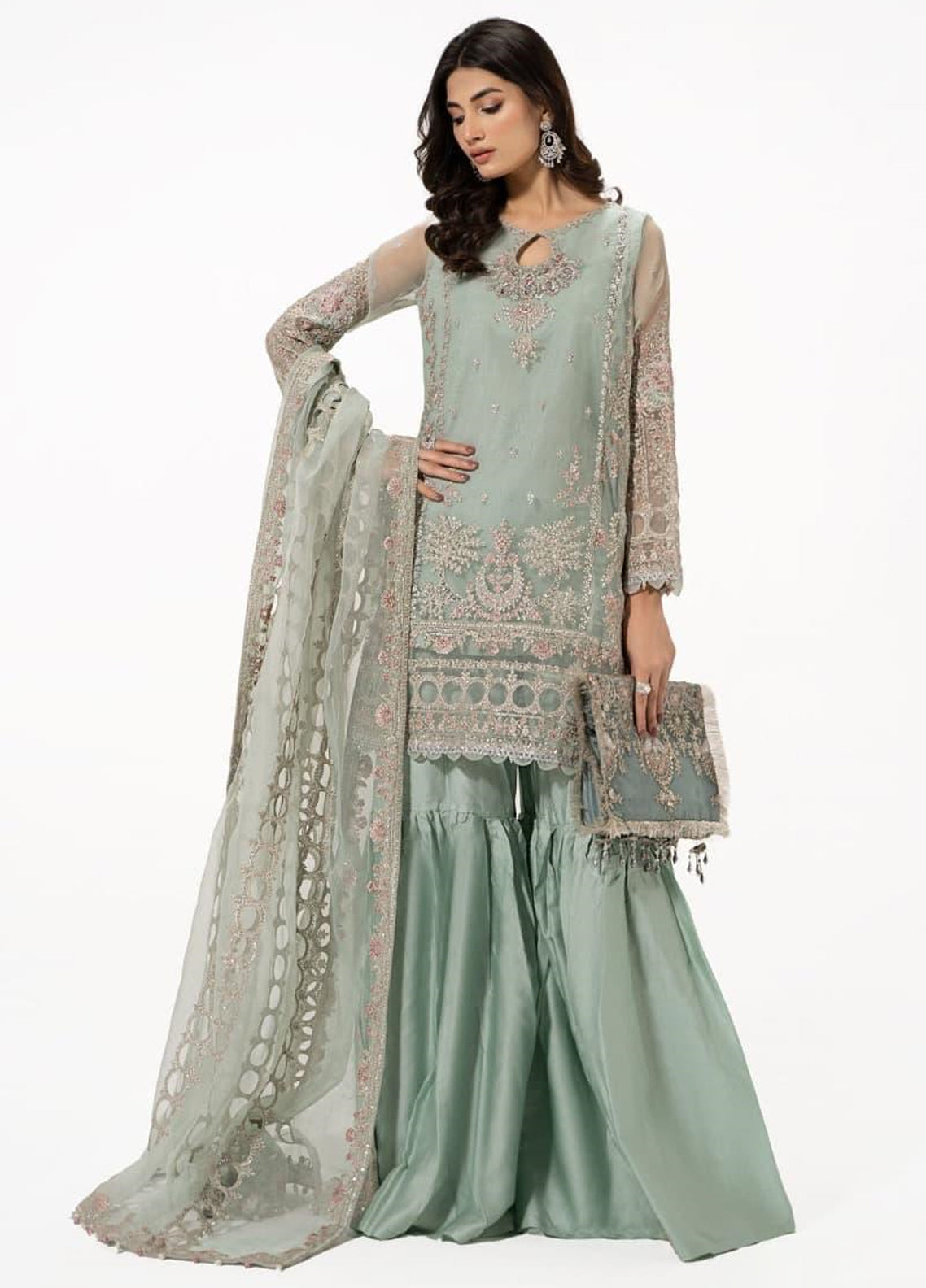 Embroidered Organza 3 Piece Unstitched Suit MBC-SF-EA23-15-Party Wear