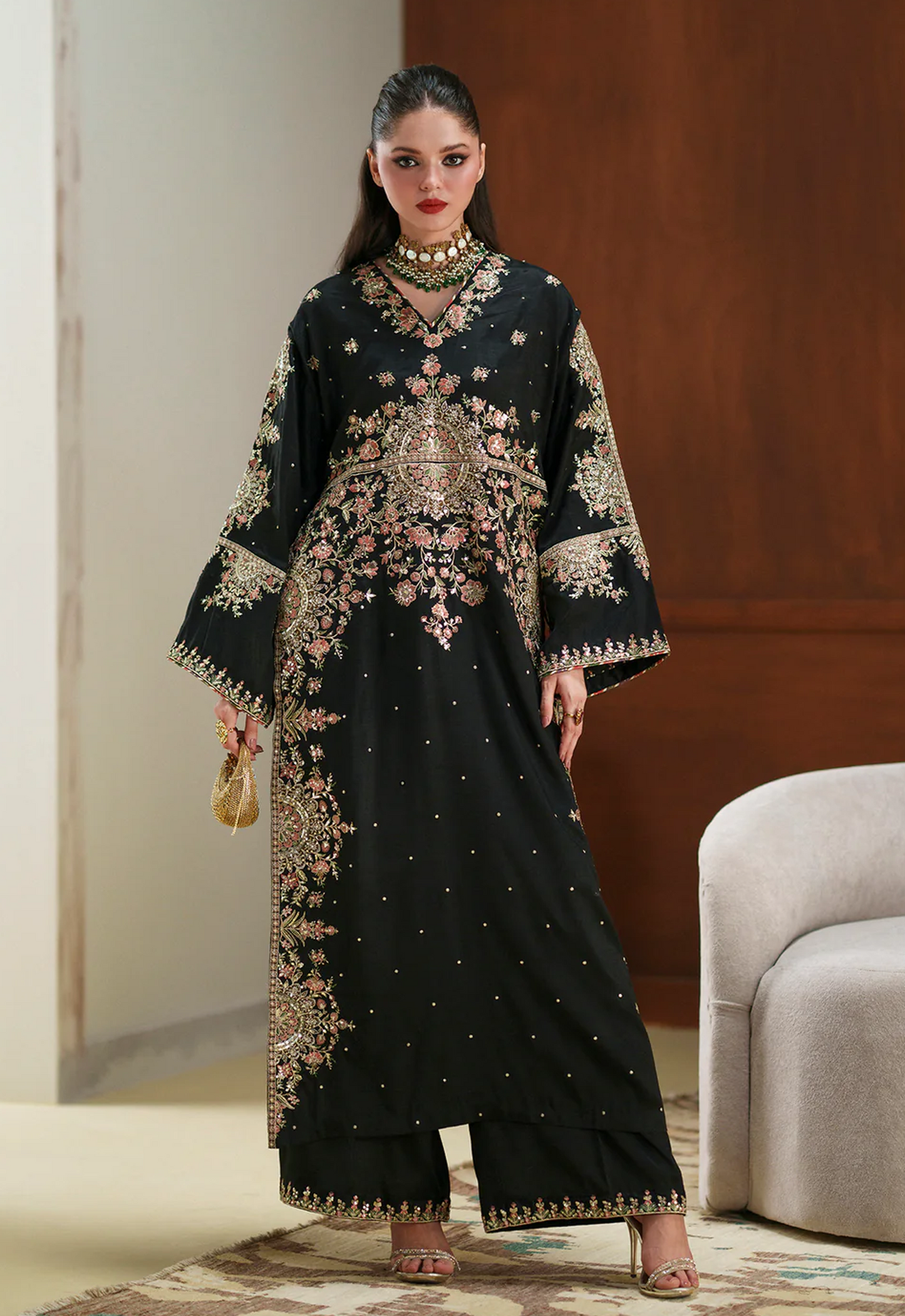 Embroidered Kaftaan Lawn 3 Piece Unstitched Suit EK-E1104/104/902 - Summer Collection